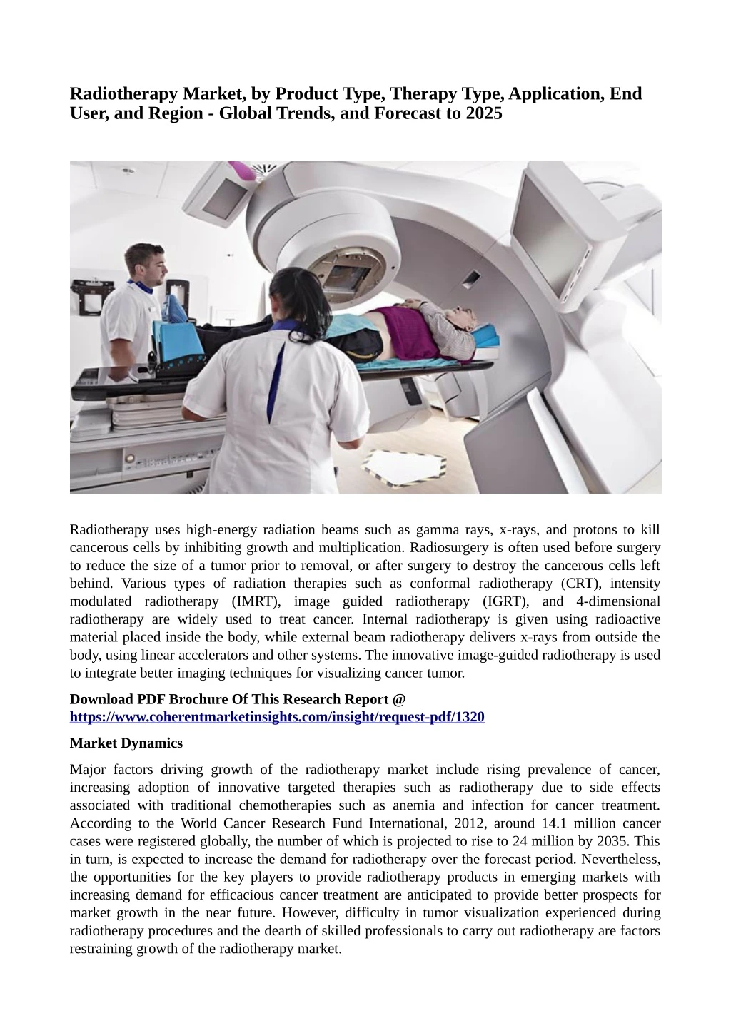 radiotherapy market by product type therapy type