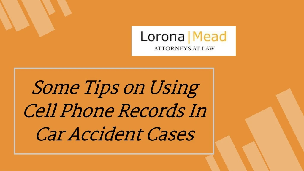 some tips on using cell phone records