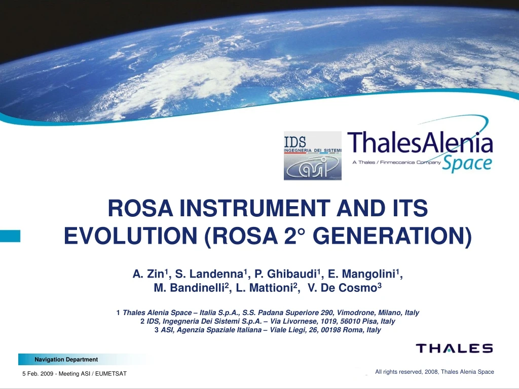 rosa instrument and its evolution rosa