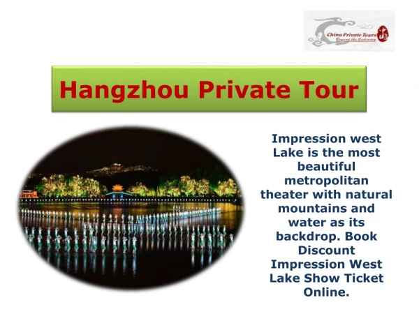 Hangzhou Impression Westlake Water show