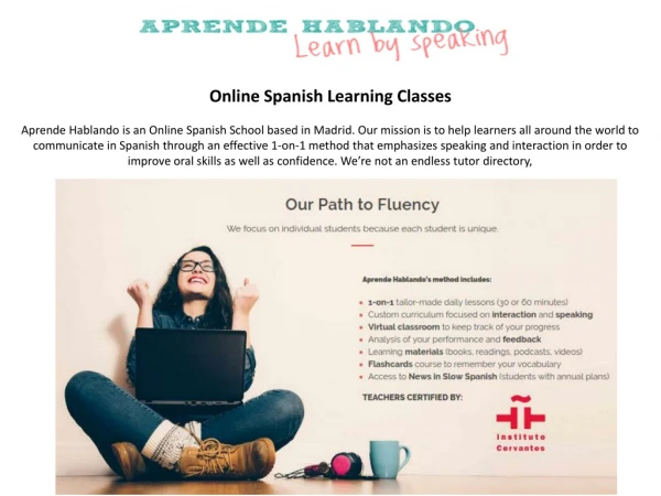 Online Spanish Learning Class