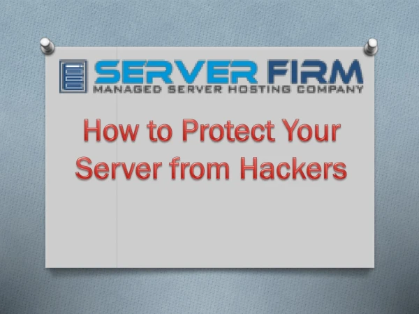 How to Protect Your Server from Hackers