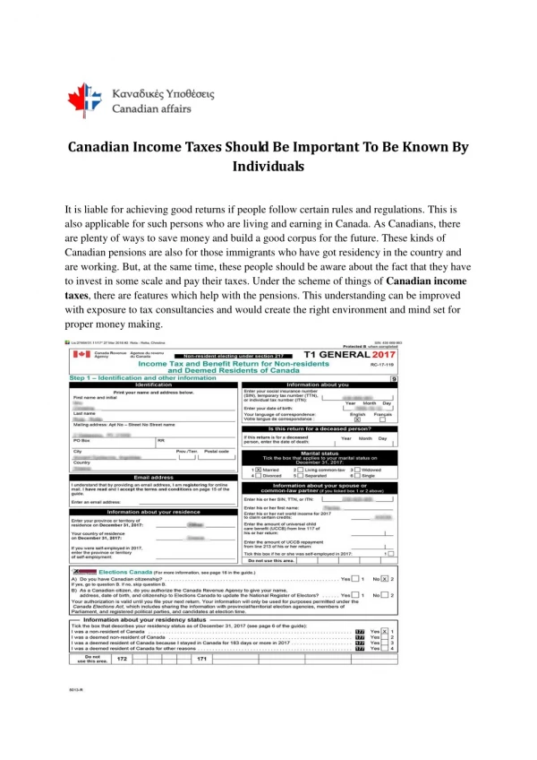 Canadian Income Taxes