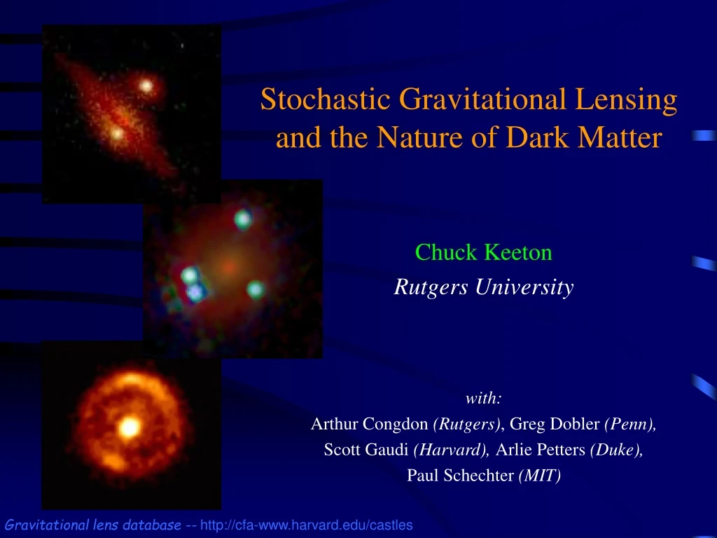stochastic gravitational lensing and the nature of dark matter