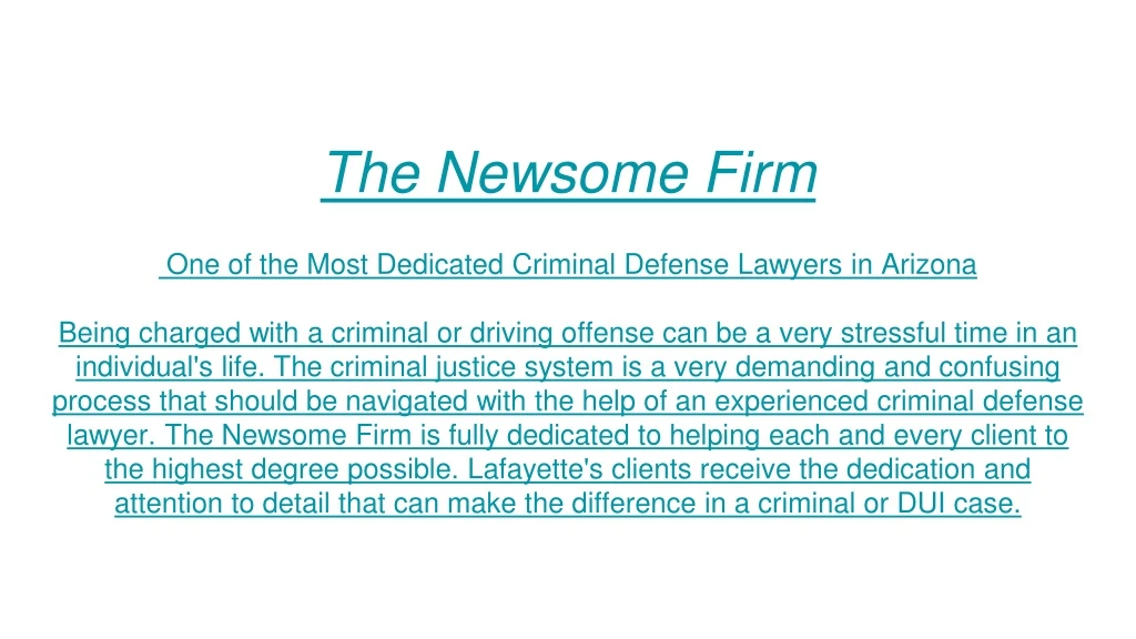the newsome firm