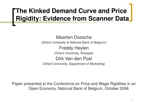 The Kinked Demand Curve and Price Rigidity: Evidence from Scanner Data