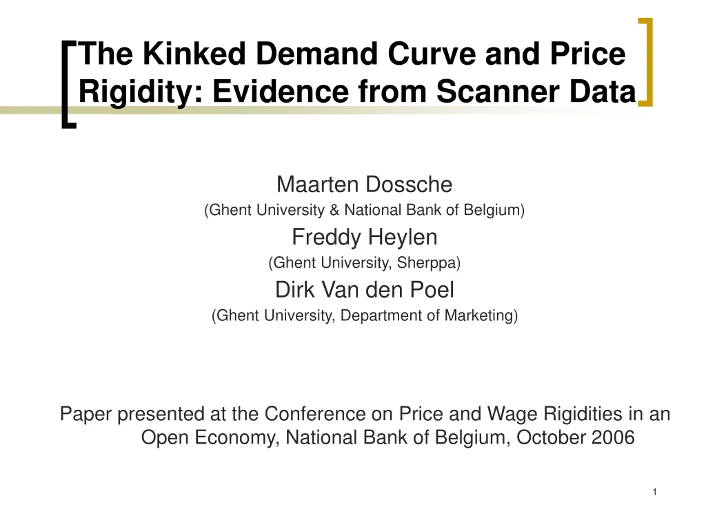 the kinked demand curve and price rigidity evidence from scanner data
