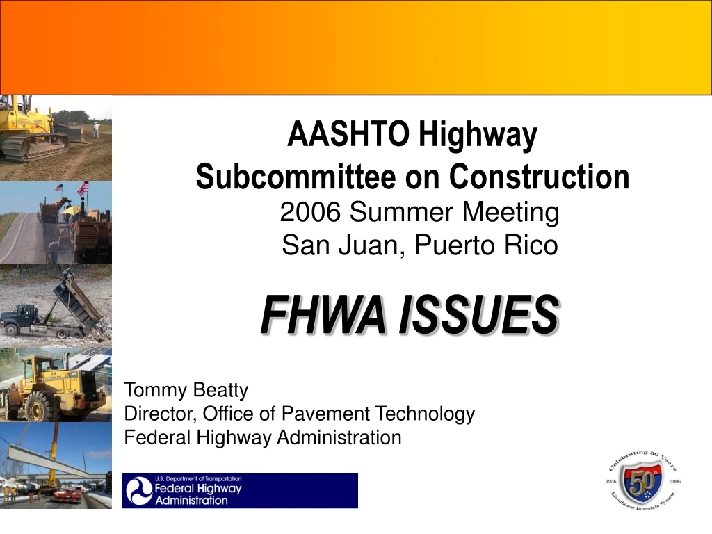 aashto highway subcommittee on construction