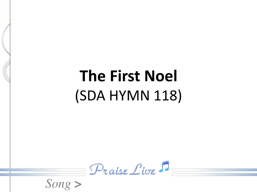 the first noel sda hymn 118