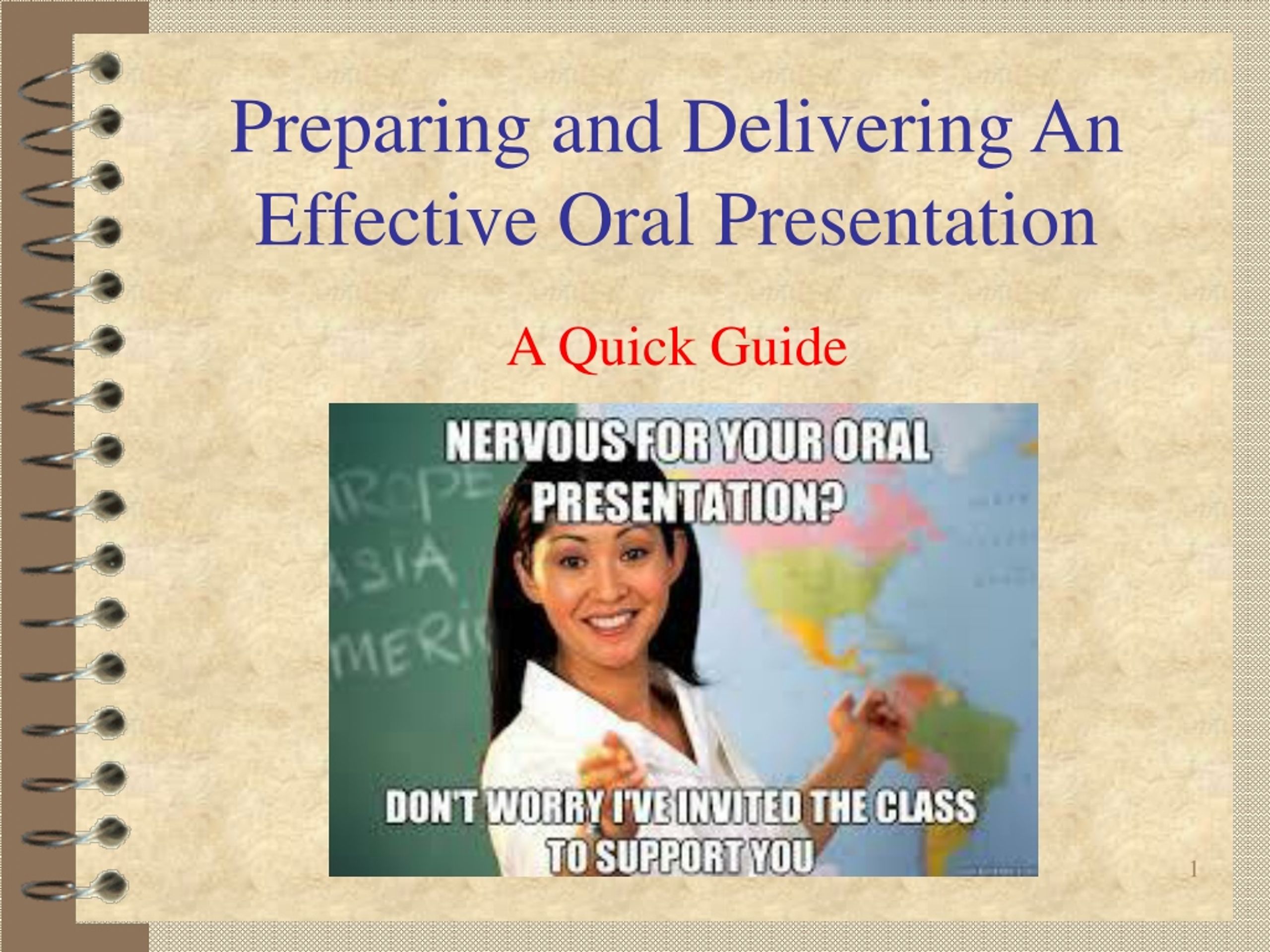 PPT - Preparing and Delivering An Effective Oral Presentation ...