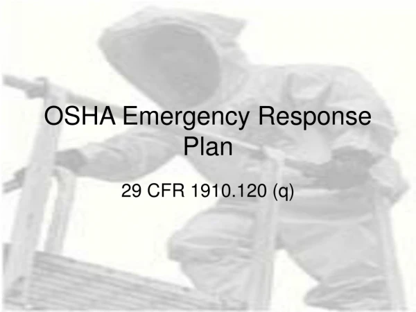 OSHA Emergency Response Plan