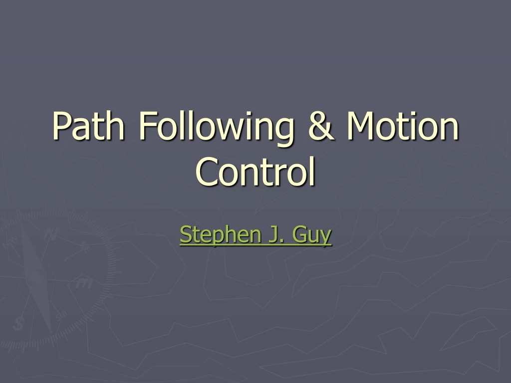 path following motion control