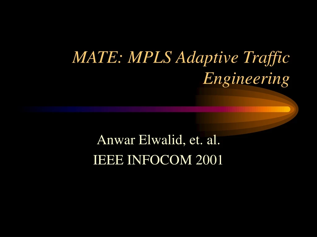 mate mpls adaptive traffic engineering