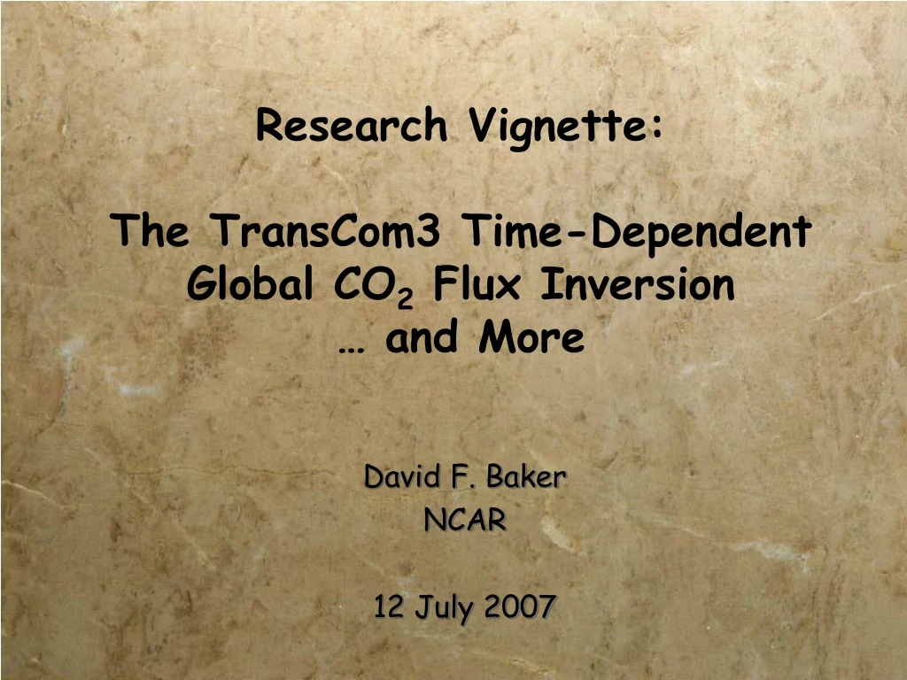 research vignette the transcom3 time dependent global co 2 flux inversion and more