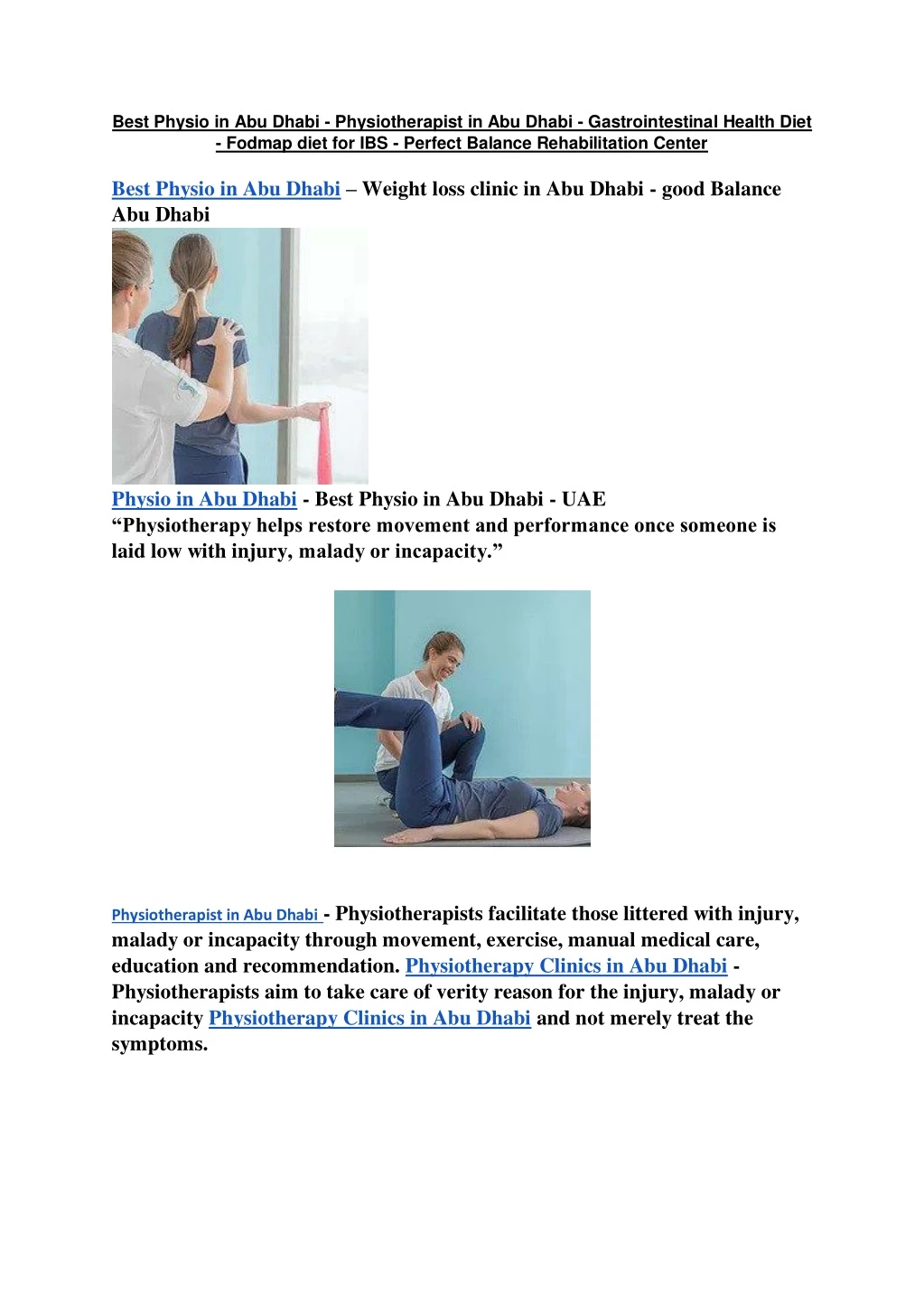 best physio in abu dhabi physiotherapist