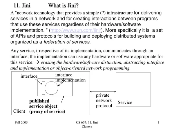 11. Jini		What is Jini?