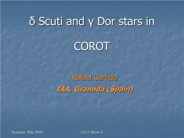 ? Scuti and ? Dor stars in COROT