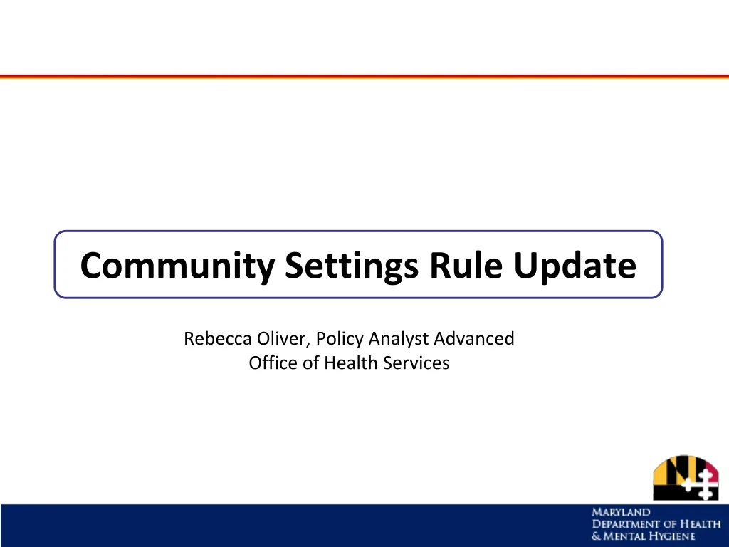community settings rule update