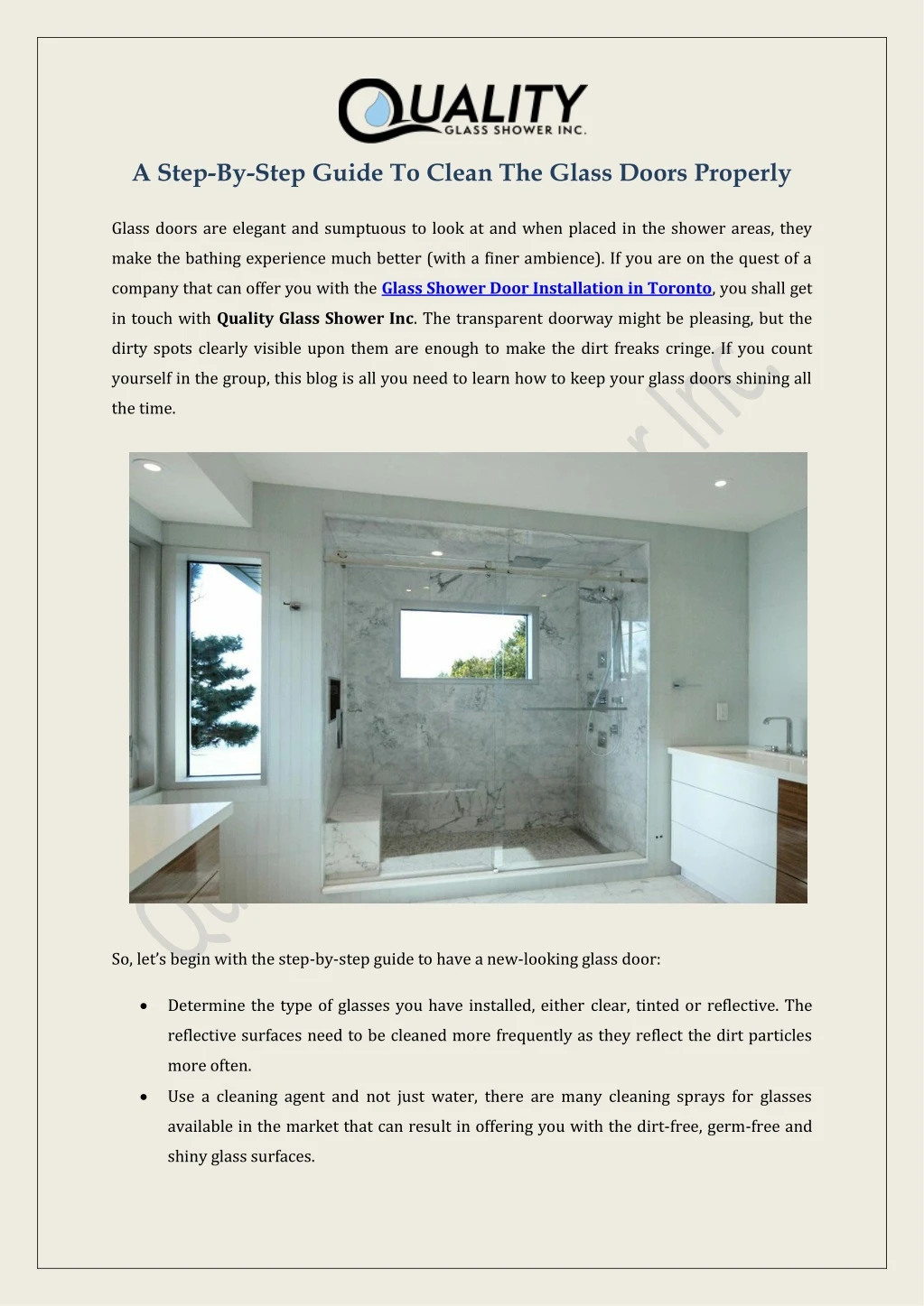 a step by step guide to clean the glass doors