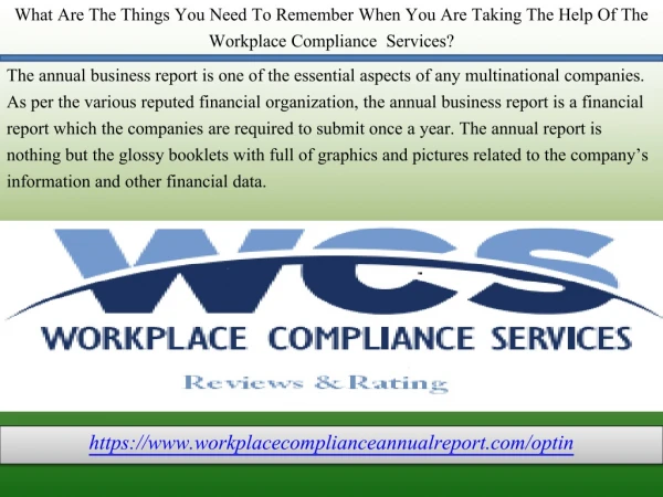 What Are The Things You Need To Remember When You Are Taking The Help Of The Workplace Compliance Services?