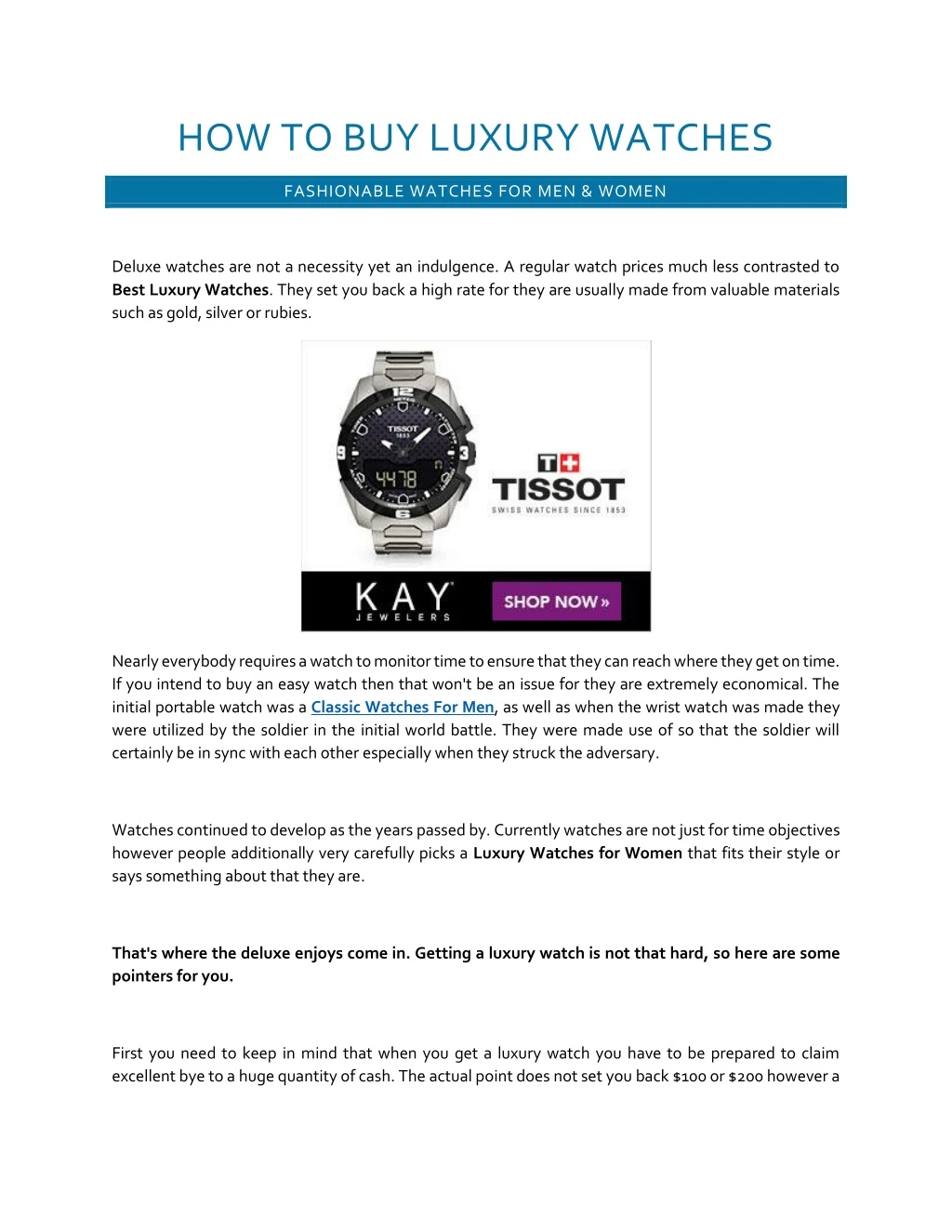 how to buy luxury watches