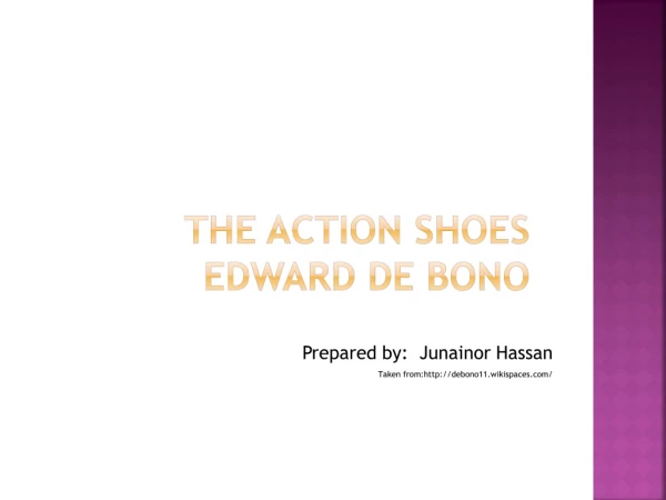 The action shoes edward de bono