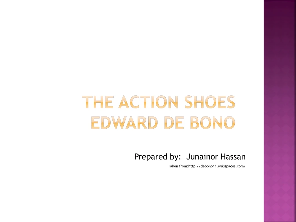 the action shoes edward de bono