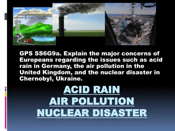 Acid Rain Air Pollution Nuclear Disaster
