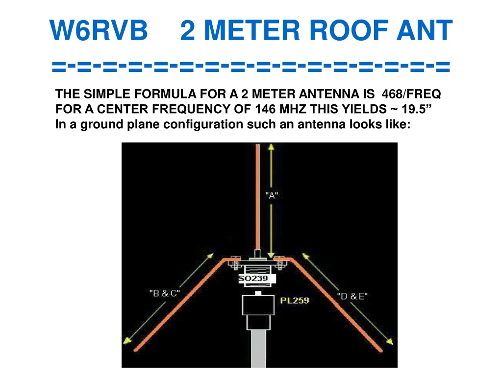 w6rvb 2 meter roof ant