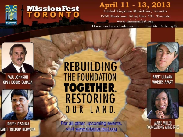 For all other upcoming events, visit missionfest