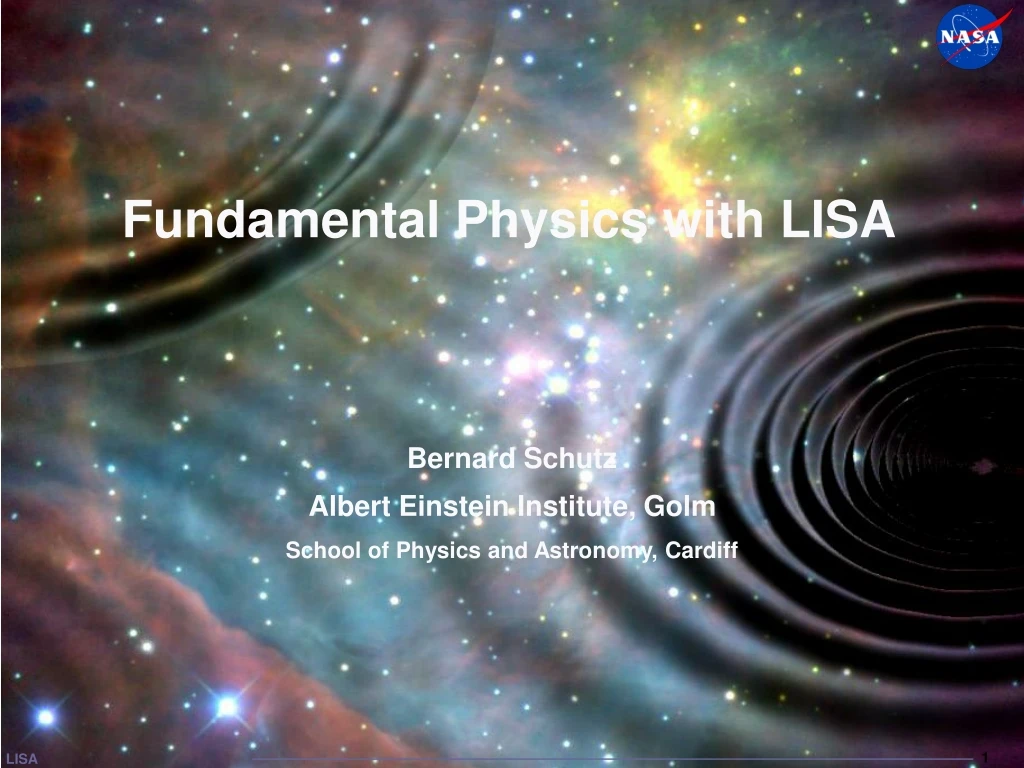 fundamental physics with lisa
