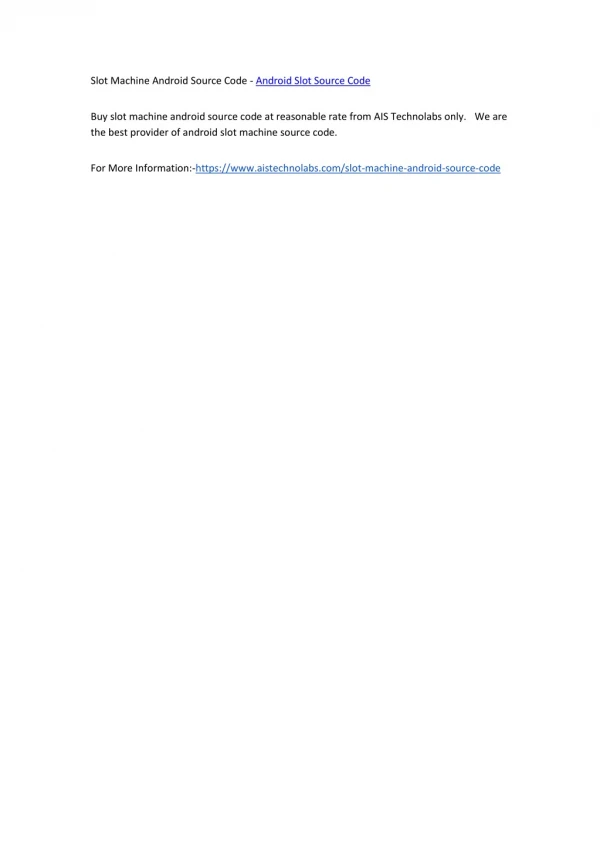 slot machine android source code android slot