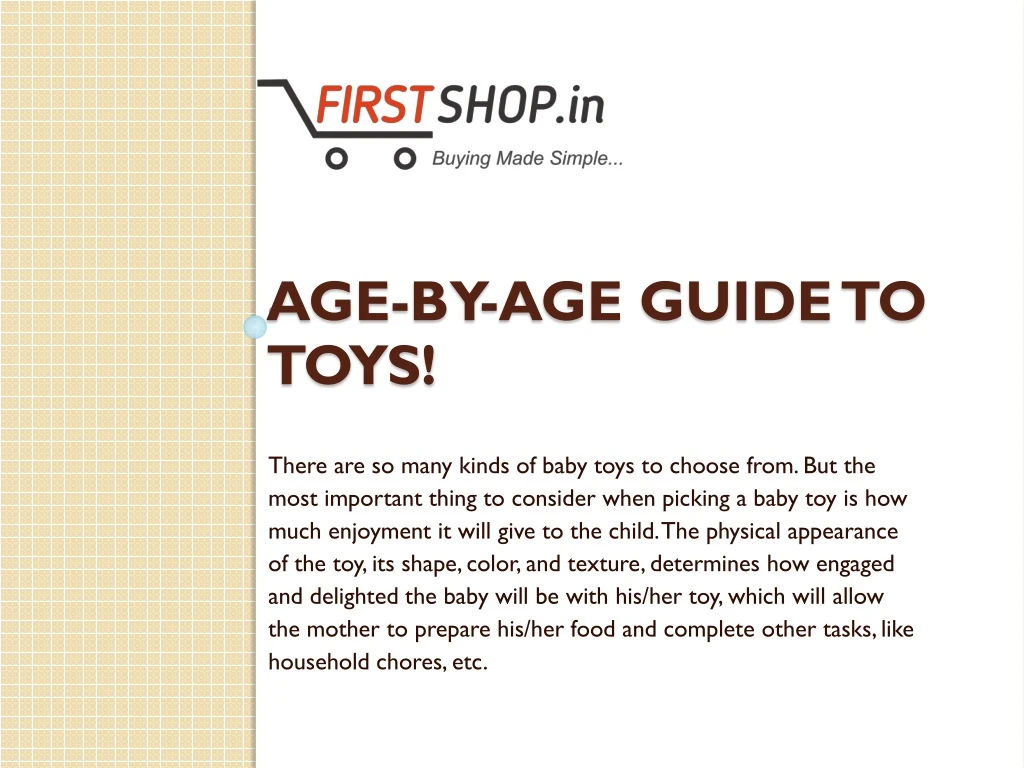 age by age guide to toys