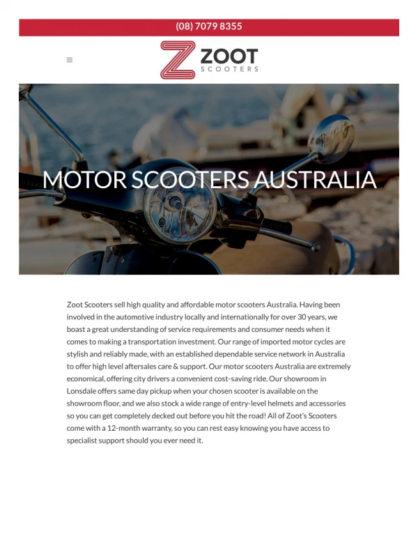 MOTOR SCOOTERS AUSTRALIA