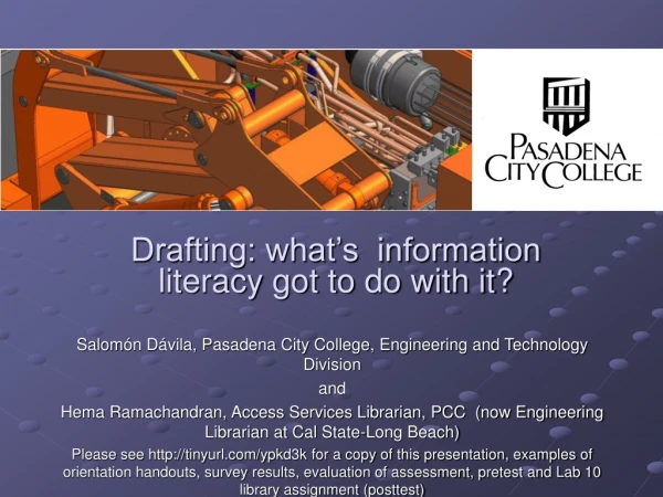 Drafting: what’s information literacy got to do with it?