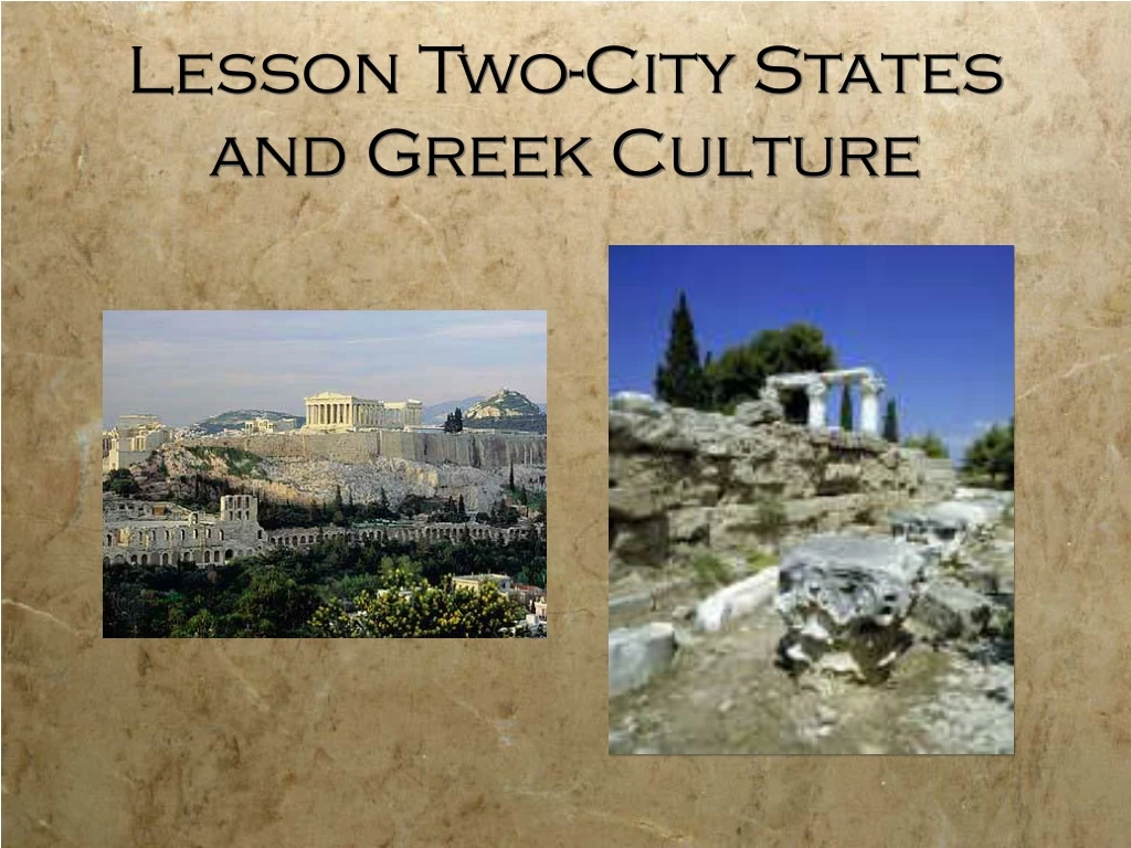lesson two city states and greek culture