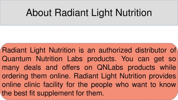 Quantum Nutrition Labs Quality Products For Natural Health