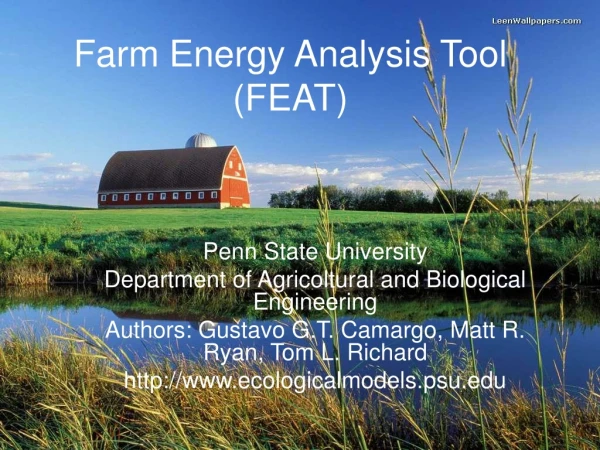 Farm Energy Analysis Tool (FEAT)