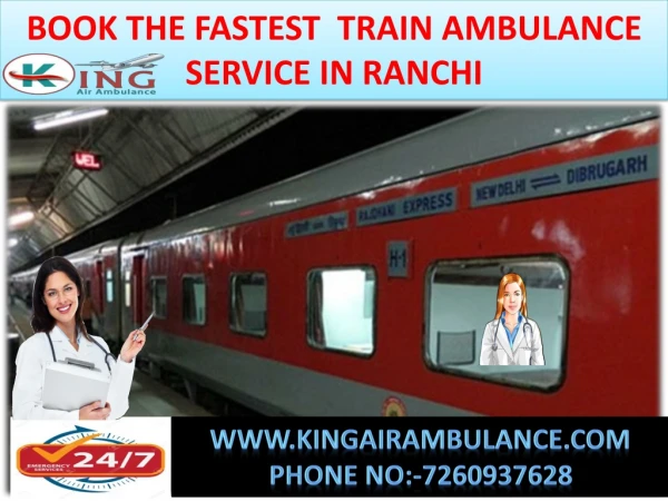 Get Low-Cost Train Ambulance Service in Kolkata