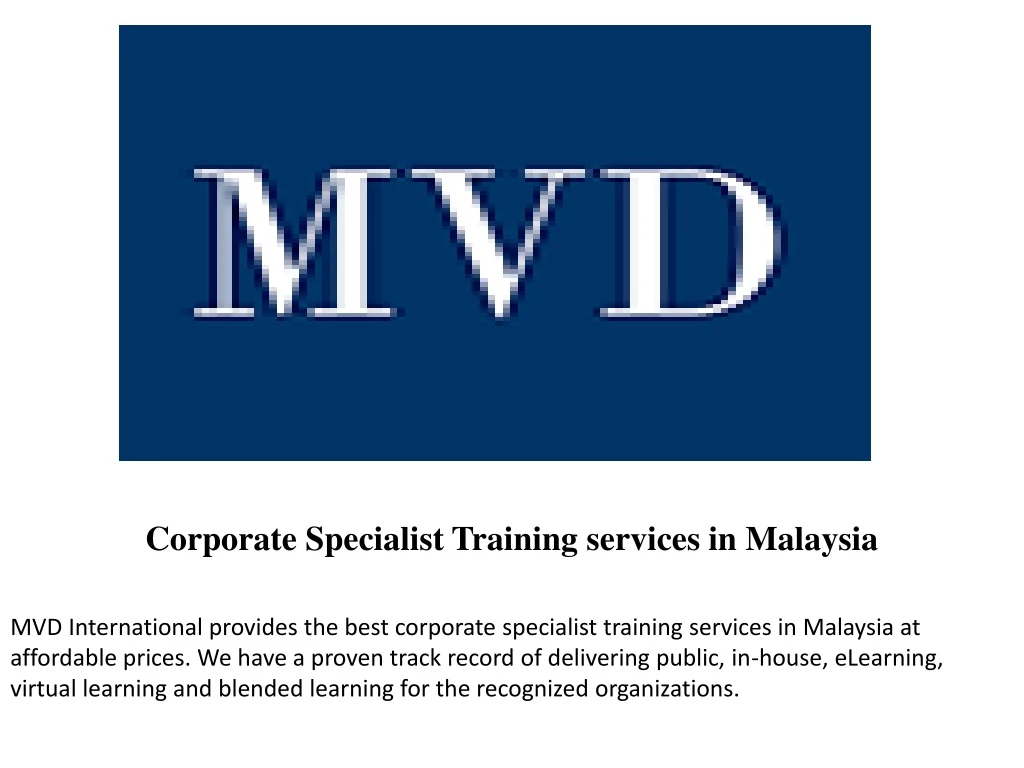 corporate specialist training services in malaysia
