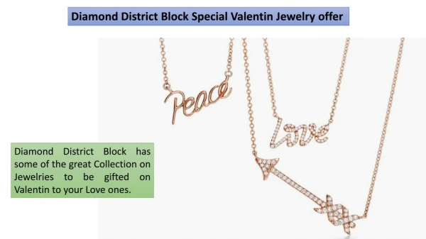 Great valentine's day sales on jewelry By Diamon District Block
