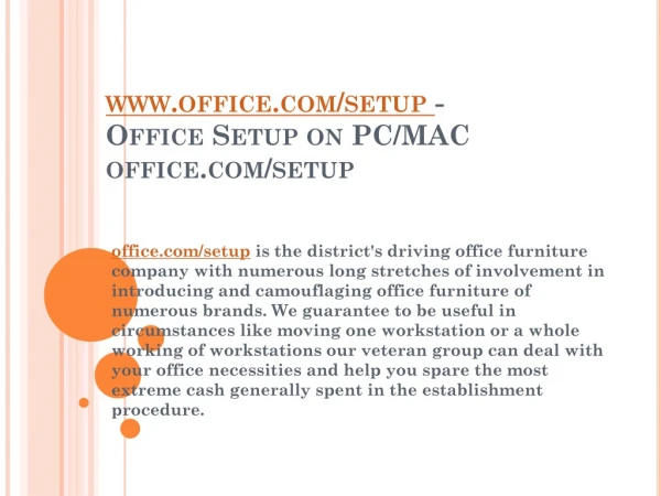 www office com setup office setup on pc mac office com setup