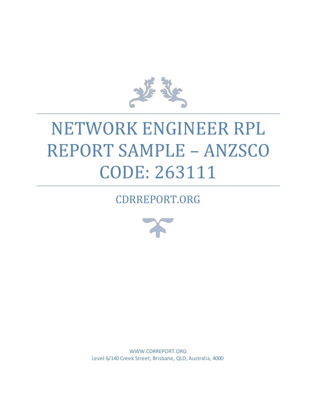 network engineer rpl report sample anzsco code