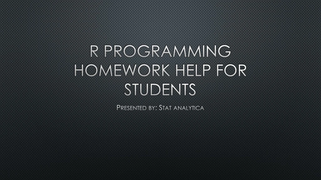 r programming homework help for students