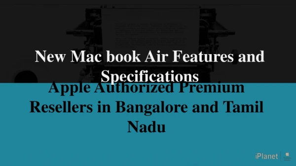 new mac book air features and specifications