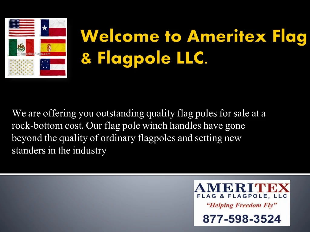 welcome to ameritex flag flagpole llc