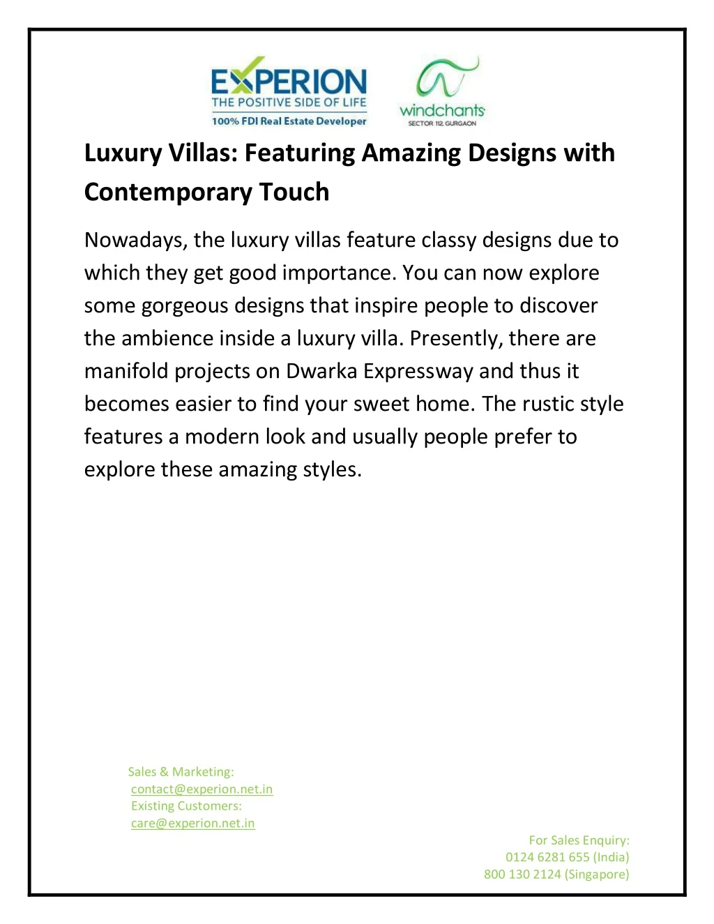 luxury villas featuring amazing designs with