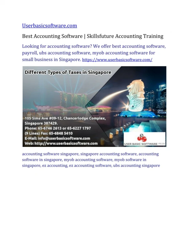 Best Accounting Software | Skillsfuture Accounting Training