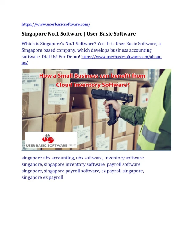 Singapore No.1 Software | User Basic Software