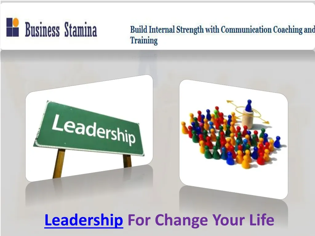 leadership for change your life